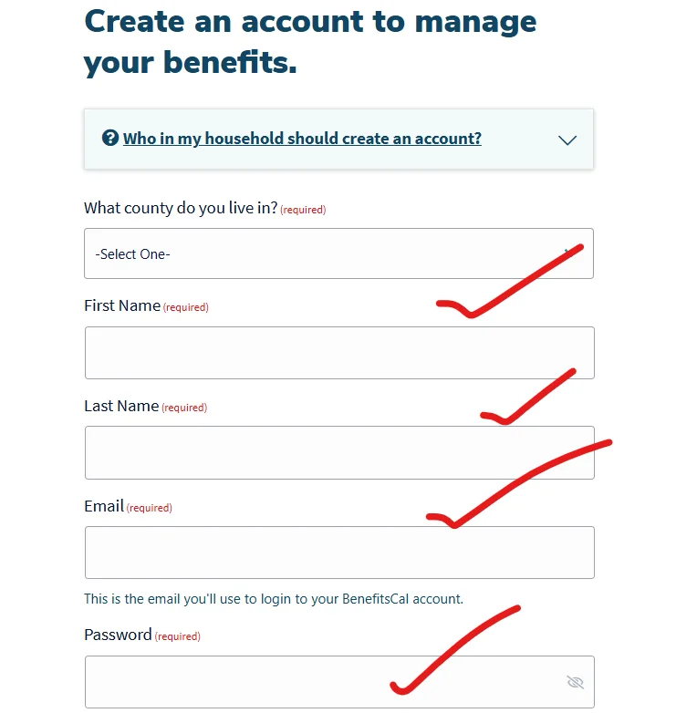 Benefitscal Create Account